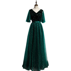 Lunivop  Elegant V-neck Sequined Evening Dresses for Women Wedding Party Dress Graduation Performance Formal Occasion Gown Formal Dress