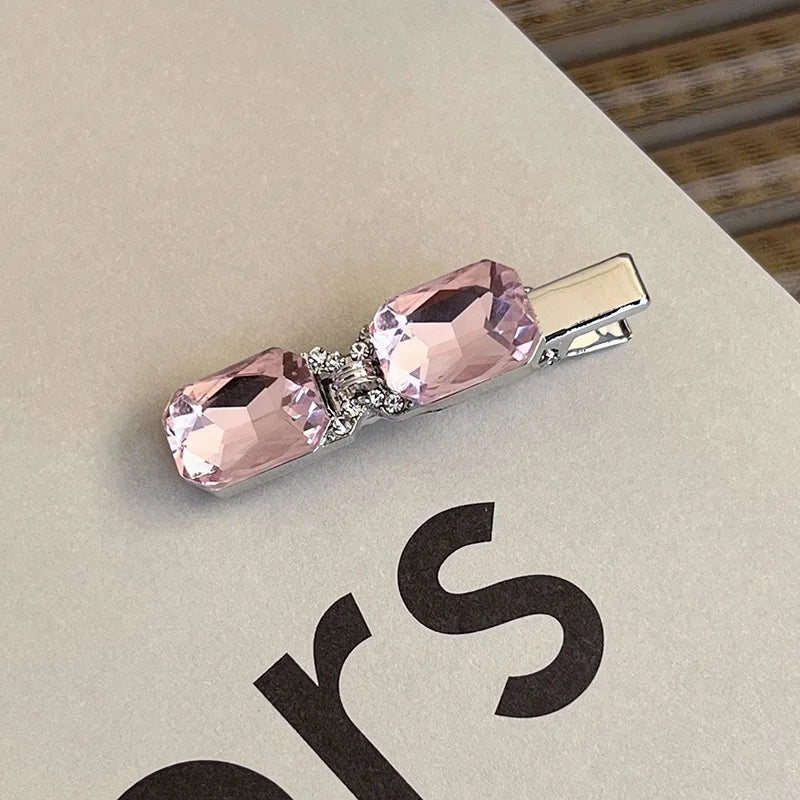 Lunivop Y2K Pink Rhinestone Butterfly Bow Star Heart Hairpins Barrettes Women Korean Fashion Kpop Hair Clip Accessories