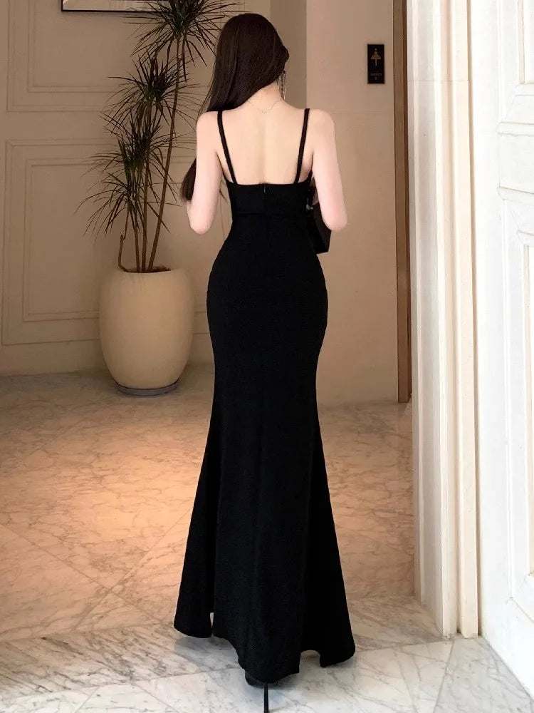 Lunivop  Temperament Dresses Women Sexy Lace Patchwork Hollow Out Split Slim Backless Elegant Party Dress Female Fashion Cocktail