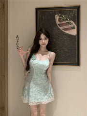 Lunivop  Mini Dresses Women Flowers Lace Patchwork Slim Slash Neck Backless Party Dress Female Sexy Elegant Holiday Casual