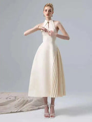 Lunivop Women Fashion Dress Lapel Hollow Out Sleeveless Patchwork Pleated Waist Asymmetric Elegant Dresses Summer New