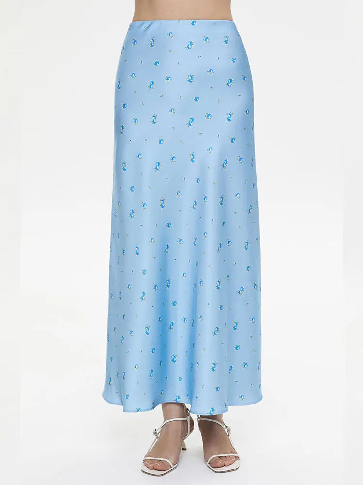 Lunivop   Summer Floral Printed Fashion Long Skirt Women Korean High Waist Slim Elegant Party Skirts Ladies Casual Midi Skirt Streetwear