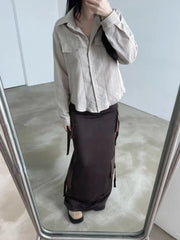 Lunivop  Korean Y2k Aesthetic Women Striped Blouse Casual Single Breasted Slim Fit Grunge Shirt Harajuku Office Streetwear Blusas Camisas