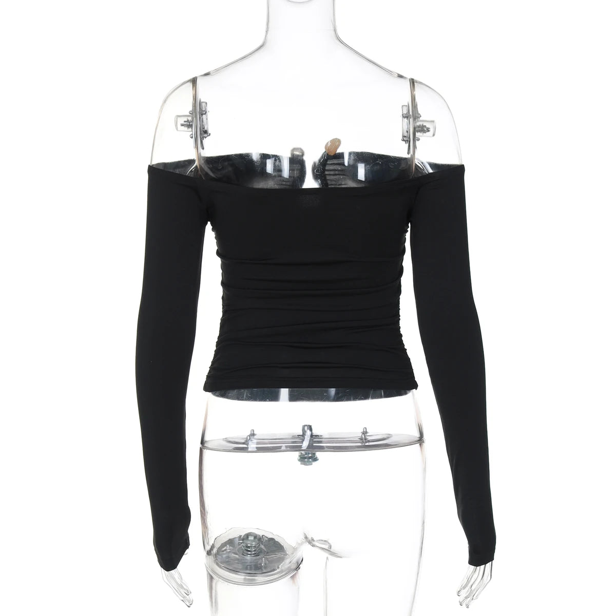 Lunivop Off The Shoulder Long Sleeve Hollow Out Slim Women'S Tops Tshirt Y2K Streetwear Casual Clothing Wholesale Korean