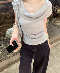 Lunivop  Fashion T Shirts Women Flowers Swinging Collar Short Sleeve Summer Fashion Sweet Elegant Tops Female Casual Tshirt