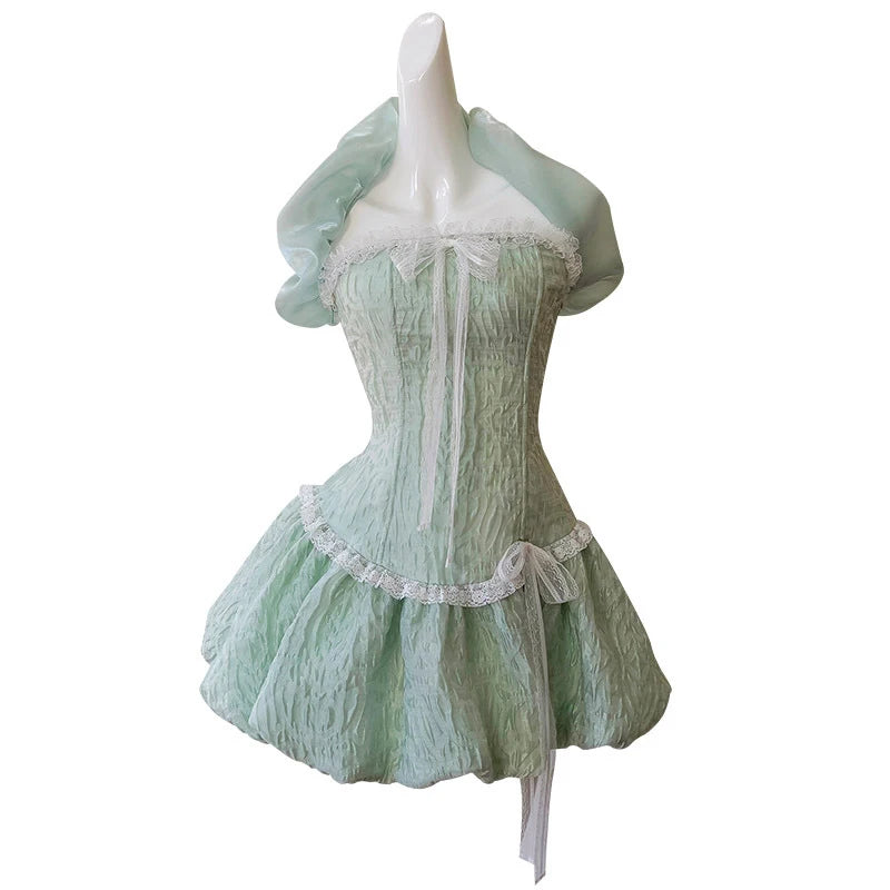 Lunivop Fashion Strapless Collar Above Knee Length Women's Dress Suspender Female Party Dresses New Tide 2025 Summer