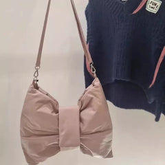 Lunivop  Elegant Bow Design Tote Bag Women Versatile Minimalist Feminine Shoulder Bag Ladies Roomy Spacious Chic Casual Crossbody Bag New