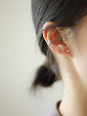 Lunivop  Needle Shiny Zircon Stud Earrings Women Style Cute Sweet Jewelry Accessories Simple Fashion Jewelry Accessories