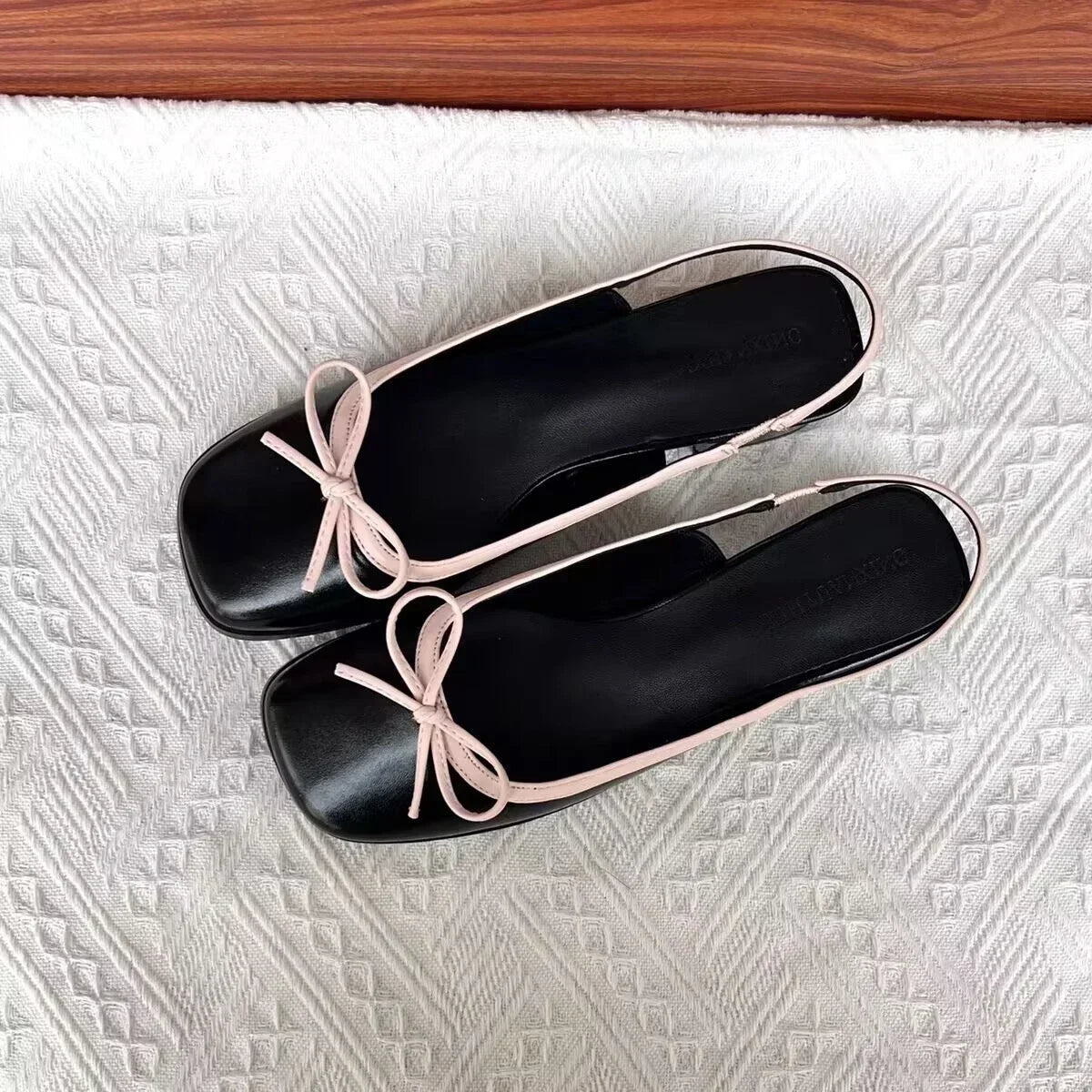 Lunivop  Summer Women's Flats Sliver Boat Shoes Square Toe Slip on Flat Shoes for Woman Ballet Flats Comfortable Bow Women's Sandals