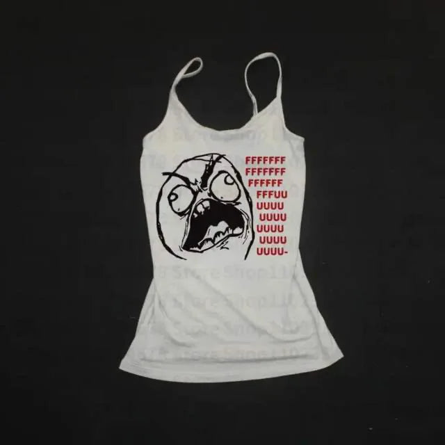 Lunivop  Euramerican Fashion Cute Printing All Match Summer Tank Tops Y2k Aesthetic Harajuku Casual Women Clothes Punk Lazy Camisole