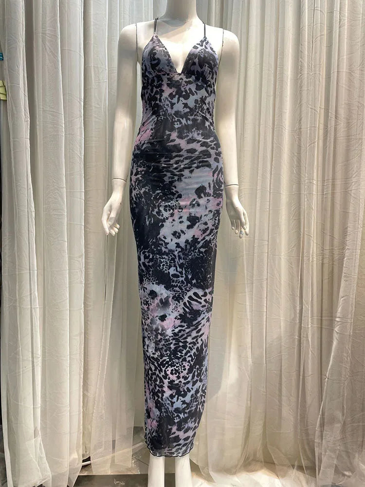 Lunivop Fashion Women Dress Sleeveless V Neck Backless Butterfly Female Summer Beach Vacation Party Dresses New Tide
