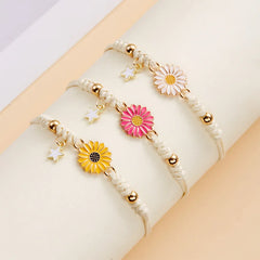 Lunivop 1pcs New Fashion Simple Colorful Sunflower Star Handwoven Bracelet for Women Sweet Elegant Party Jewelry Gifts