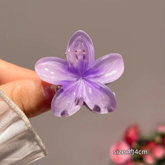 Lunivop  6Pcs Gradient Hair Clips New Flower Hair Claws Small Size Fashion Headwear Hairpin Crab Barrette Hair Accessories for Women