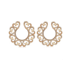 Lunivop  2Pcs 316L Stainless Steel Adjustable Nipple Ring for Women Nipple Shield Clip On Nipple Rings Fake Nipple Piercing Jewelry