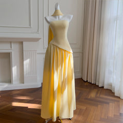 Lunivop  Fashion Women Dress Sleeveless Strapless Solid Color Female Summer Party Dresses New Tide
