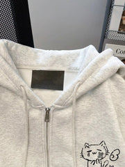 Lunivop Japan Kawaii Cartoon Hoodies Women Vintage Preppy Style Cute Sweet Sweatshirts Loose Long Sleeve Lady Y2K Fall Winter Tops