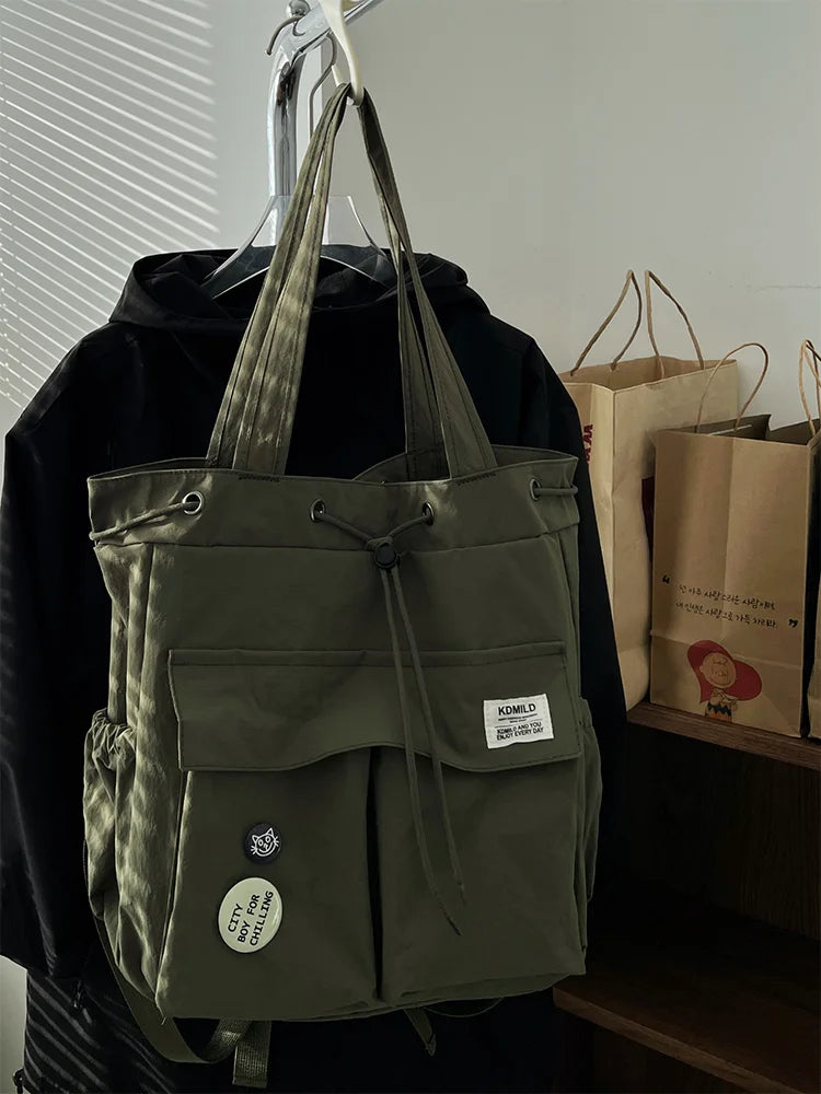Lunivop   Travel Commuter Lightweight Dual oulder Bag Women's Trendy Brand College Student Class Commuting Simple Mountain Single o...