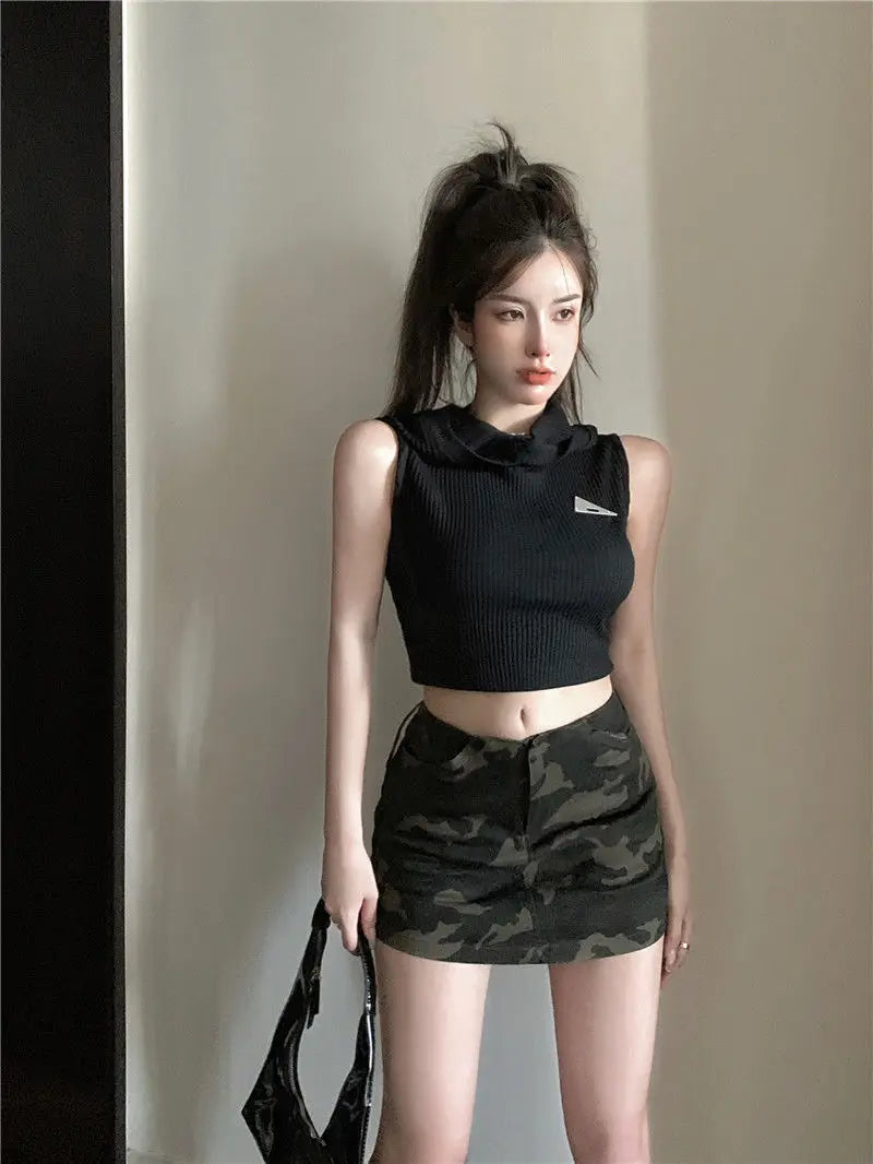 Lunivop  Summer Street Vintage Camouflage Skirts Y2k High Waist Bodycon Skirt Foir Women 2025 Summer New Casual All-match Faldas Mujer