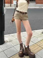 Lunivop  American Vintage High Waist Denim Shorts Women Trendy Sexy Slim Spice Girls Shorts Personalized Streetwear Hop Pants