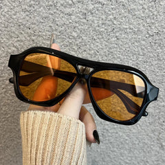 Lunivop  New Retro Double Beam Sunglasses Women Brand Designer Glasses Ins Fashion Personalized Gradient Eyewear Men Goggles