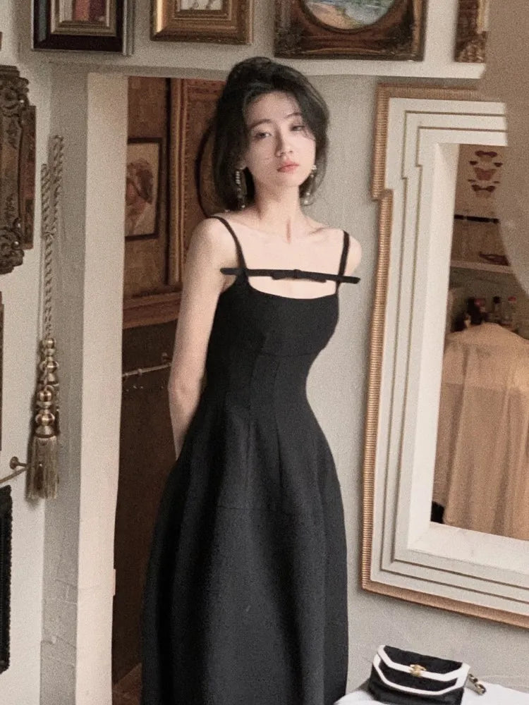 Lunivop  Summer Y2K Spaghetti Strap Evening Party Dresses Solid Elegant Sleeveless Sexy A-line Short Dress One Piece Vestido Mujer