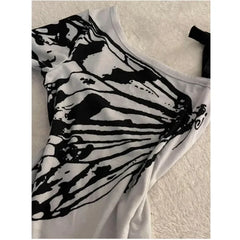 Lunivop Sexy Fashion Off The Shoulder Clothing High End Harajuku Vinatge American Casual Women Summer Popular T-shirt Y2k Aesthetic Tops