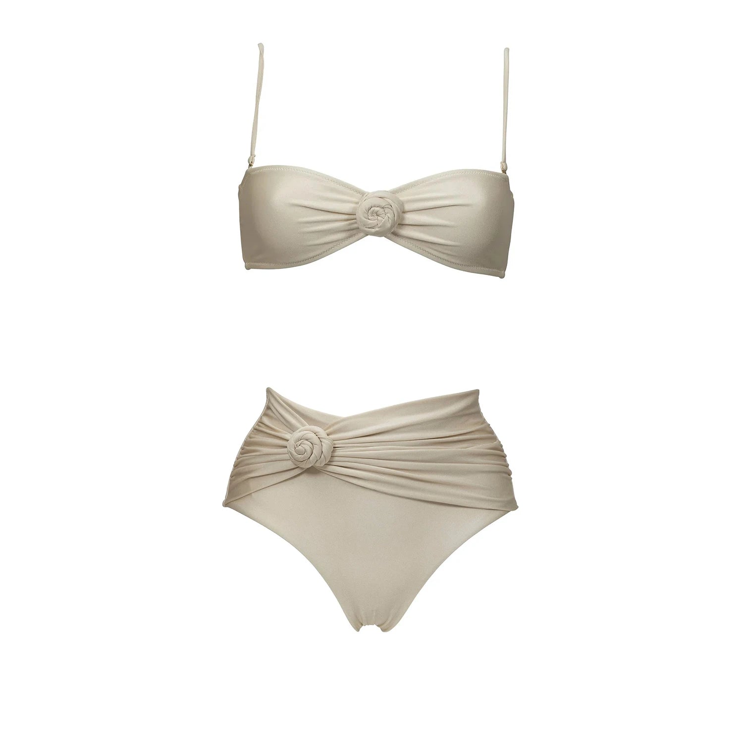Lunivop   3Pcs Flower Bikini Sexy Women Swimsuit Push Up Swimwear Female Mesh Skirt Bandeau Biquini White Bathingsuit Swim Suit Beachwear