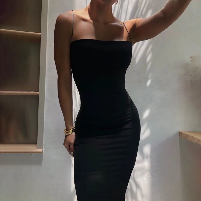 Lunivop Sling Classic Basic Elegant Long Women'S Dresses Casual Streetwear Outfit Party Vacation Y2K Fashion Clothing