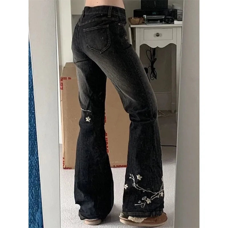 Lunivop American Vintage High Waist Straight Jeans Women's Casual Baggy Denim Trouser Y2K Wide Leg Grunge High Street Style Pants