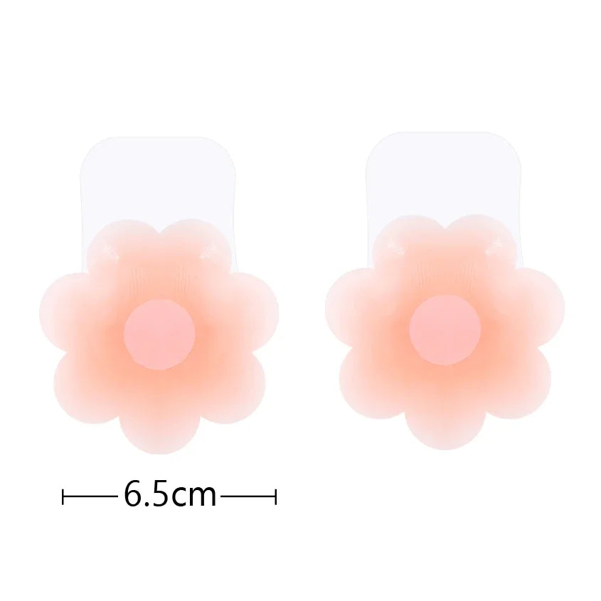 Lunivop Silicone Nipple Cover Reusable Women Adhesive Invisible Lift Up Bra Stickers Bra Breast Petals Pasty Pad Strapless Sticky Bras