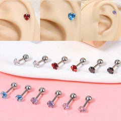 Lunivop  2PCSLove Heart Cartilage Earring Cartilage Piercing Jewelry Forward Helix Earrings Cartilage Hoop Earring Helix Piercing Jewelry