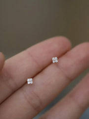 Lunivop  Needle Shiny Zircon Stud Earrings Women Style Cute Sweet Jewelry Accessories Simple Fashion Jewelry Accessories