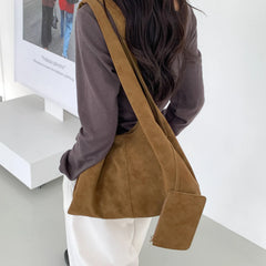 Lunivop  Women Vintage Tote Bags Large Capacity Solid Shoulder Crossbody Bags For Women Travel Commuting Handbags