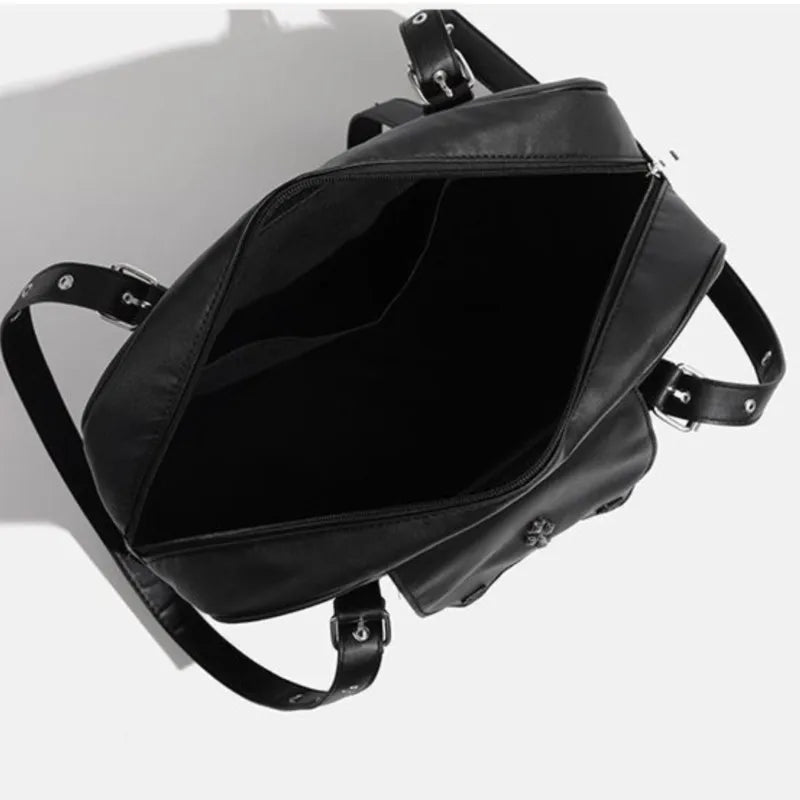 Lunivop Harajuku Black Ita Bags Backpack Women Sweet Cool Transparent Large Capacity Handbag Ladies Japanese Y2k Backpacks Chic