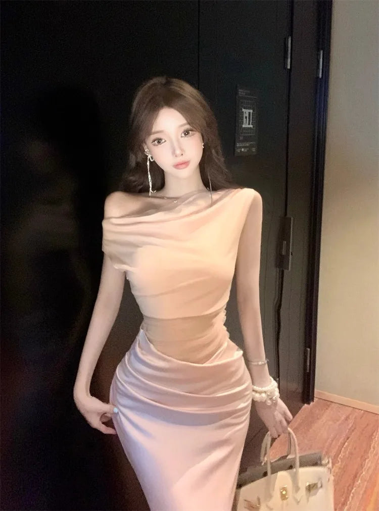 Lunivop  Dresses Women Sexy Slash Neck Patchwork Off Shoulder Vintage Fashion Elegant Mermaid Dress Party Female Fashion Cocktail