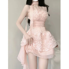 Lunivop  Slim Waist Tunic Causal Women Dress All Match Off Shoulder Dresses Sexy Chic Fashion Elegant