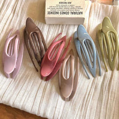 Lunivop  Korean Colorful Plastic Hair Claw for Women Fashion Hollow Oval Geometric Duckbill Hairpin Ponytail Holder Hair Accessories