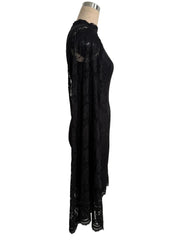 Lunivop  New Fashion Wuramerican Temperament Small Stand Collar Split Long Sleeve Dress Sexy Bodycon Short Dresses Y2k Lace Clothes