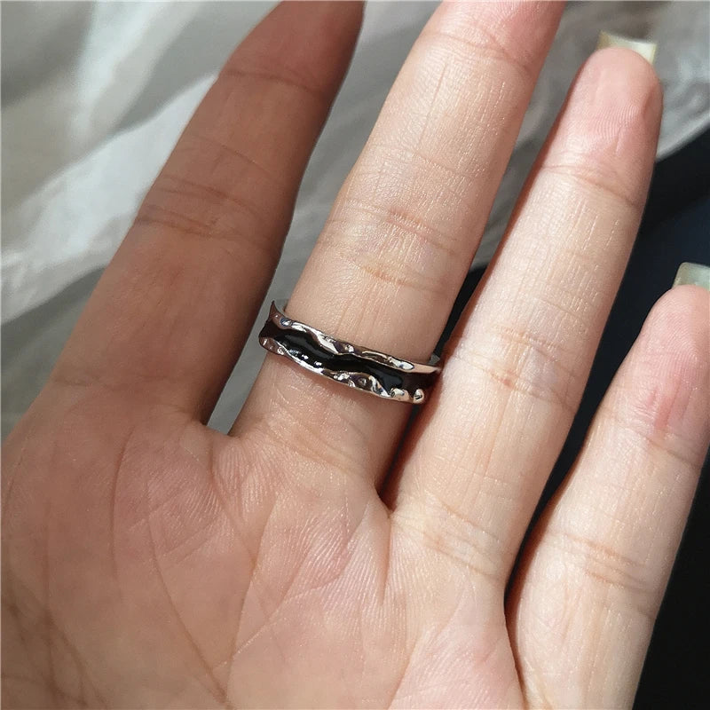 Lunivop Kpop Creative Y2K Gothic Irregular Crystal Star Bowknot Aesthetic Rings Women Grunge Punk Vintage Fashion Jewelry Accessories