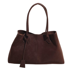 Lunivop Elegant Faux Suede Handbags Women England Style Solid Casual Totes Large Capacity Designer Shoulder Bags Lady Retro Female Bags