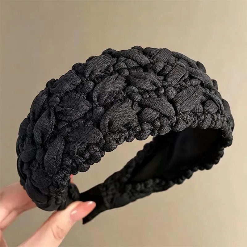 Lunivop  New Fashion Wide Side Headband For Women Classic Solid Color High Cranial Headband Casual Party Hair Accessories