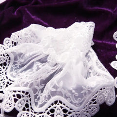 Lunivop  1pair Female Sweater Fake Sleeves Hollow Out Crochet Floral Lace Horn Cuffs Embroidery Flounces Ruffles Elastic Wrist Warmers