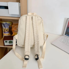 Lunivop  Small Canvas Backpacks For Women 100% Cotton School Bags For Teenage Girls Solid Purple Brand Korea Style Cloth Casual Satchels