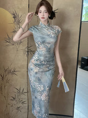 Lunivop  Korean Vintage Floral Festival Party Dress Summer Elegant Bodycon Sexy Long Dress Women Fashion Suitable Dresses on Request