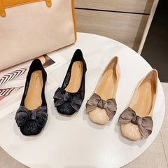 Lunivop  Summer With Bow Square Toe Shoes for Women Vacation Non Slip On Offer Lastest High Quality Fashion Casual Woman Flats Sale