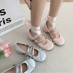 Lunivop Women Pumps Bowknot Mary Jane Shoes Autumn New Lolita Dress Round Toe Shoes Designer Shallow Sandals Female Elegant Zapatos