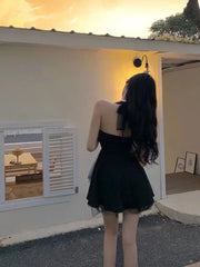 Lunivop  Strapless Backless White Mini Dress Female Sexy Y2K Korean Fashion Women Dresses Casual Black Short Party One Piece Dress