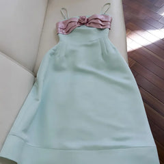 Lunivop  Fashion Patchwork Dress Women's Strapless Suspender Waist Cinching Slimming Dresses 2025 Summer New Tide