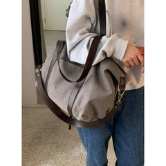 Lunivop  Fashionable Retro Tote Versatile Large Capacity Handheld Travel Bags Casual Canvas Bag for Women New