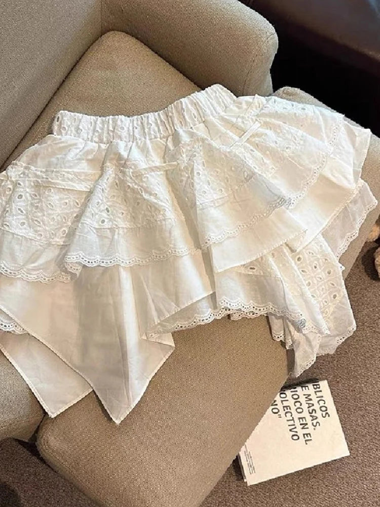 Lunivop  Y2K Plaid Patchwork Skirt Women Vintage Casual High Waist Streetwear Mini Skirts Retro Harajuku American Irregular Skirt